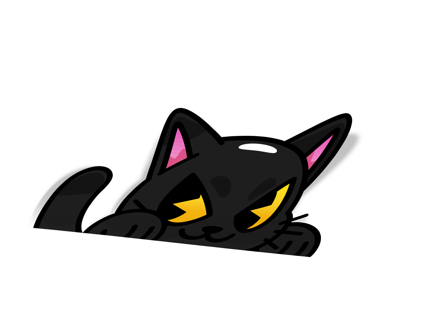 Black Cat Peeker