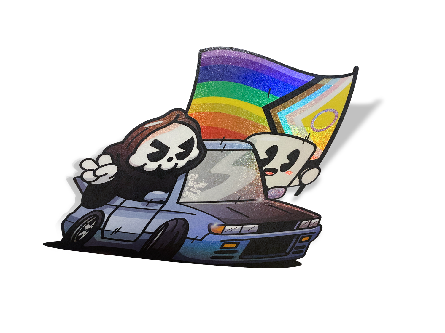 Tofu Pride Flag Holographic Vinyl